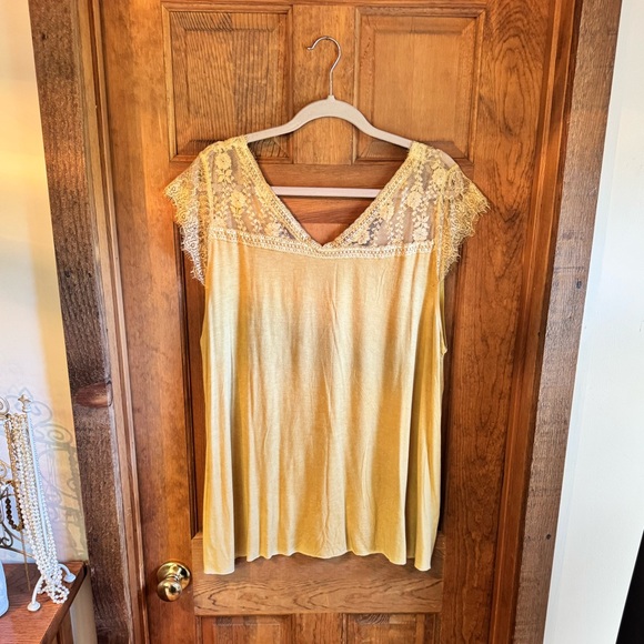 POL Yellow “Sweetheart Confession” Lace Knit Top - Size 3X - Picture 8 of 16